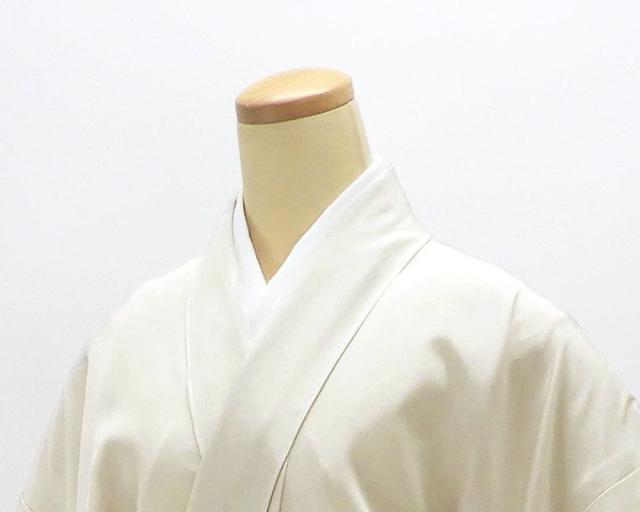 単衣 江戸小紋 新品 仕立上がり 正絹 鮫 ベージュ 身丈164.5cm 裄丈68.5cm 仕立済 着物 wc5006_4