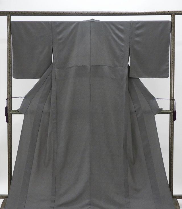 単衣 江戸小紋 新品 仕立上がり 正絹 角通し 黒 身丈164.5cm 裄丈68.5cm 仕立済 着物 wc5007_1