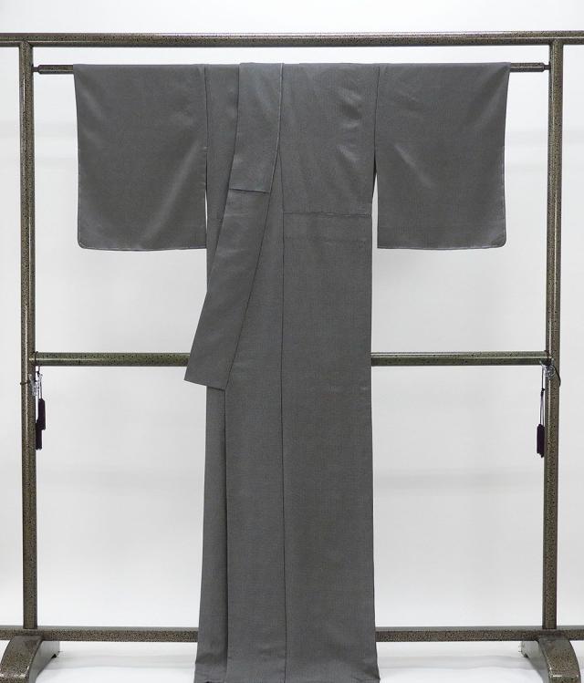 単衣 江戸小紋 新品 仕立上がり 正絹 角通し 黒 身丈164.5cm 裄丈