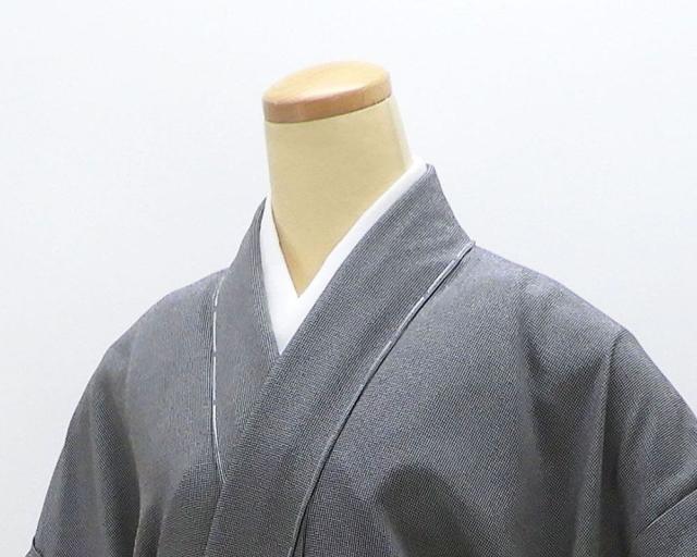 単衣 江戸小紋 新品 仕立上がり 正絹 角通し 黒 身丈164.5cm 裄丈68.5cm 仕立済 着物 wc5007_4