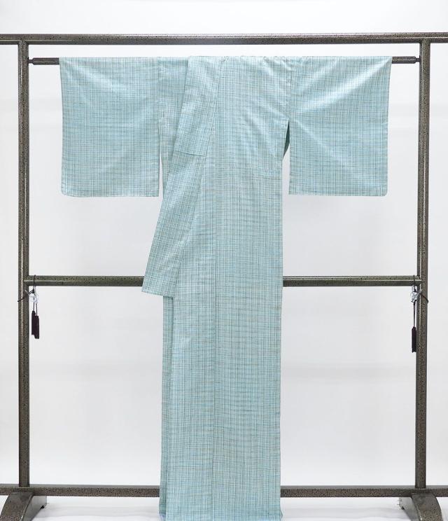 単衣 紬 新品 仕立上がり 正絹 渡源織物 紅の乱縞 乱縞 身丈165cm 裄丈67.5cm 仕立済 着物 wd5002_2