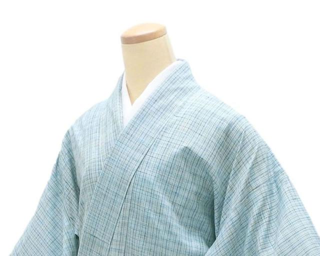 単衣 紬 新品 仕立上がり 正絹 渡源織物 紅の乱縞 乱縞 身丈165cm 裄丈67.5cm 仕立済 着物 wd5002_4