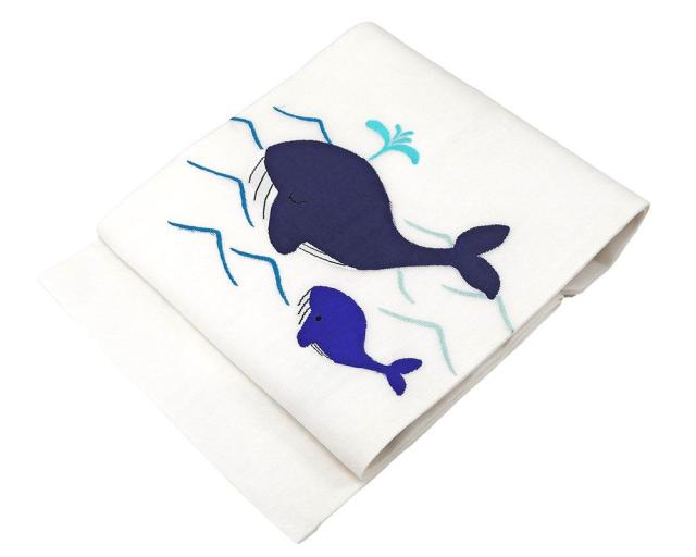 夏帯 名古屋帯 新品 仕立て上がり 西陣 織紫苑謹製 くじら 紗名古屋帯 クジラ 夏 夏用 夏物 y2980_1