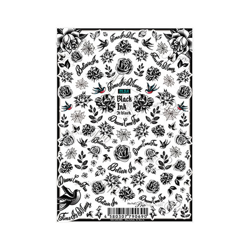 写ネイル Pro ブラックインク イットブラック Sha Nail ネイルシール プロ ｐｒｏ Mayu先生 M D A Nail バラ 花 タトゥ柄 の通販はau Pay マーケット ネルパラ 春の新色発売中