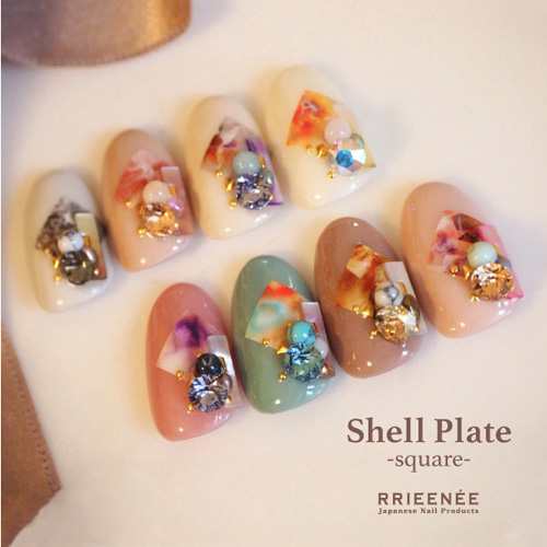 Bonnail Rrieenee Shell Plate Square シェル プレート スクエア ラベンダー ボンネイル ネイルパーツ ネイル用品 の通販はau Pay マーケット ネルパラ 夏の新色 限定セット発売