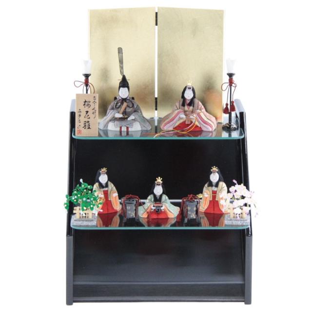 雛人形 木目込み 五人二段飾り【桜花雛】[幅33cm] 真多呂[it-1050] 雛祭り 99,800円