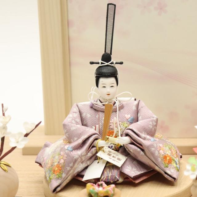 雛人形 親王平飾り 夢乃 松寿 柳 親王 金彩京刺繍 如月飾LED屏風 2024-