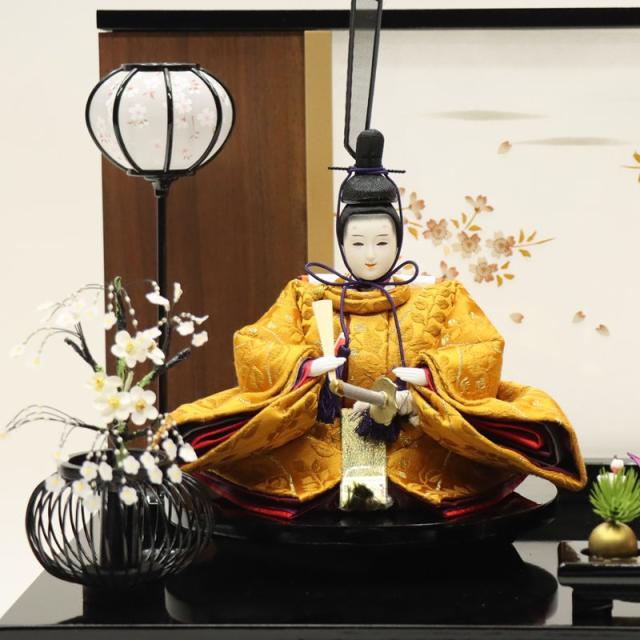 雛人形 お祝い ひな人形 収納飾り 親王飾り 2人飾り 二人飾り 黒溜塗 親王