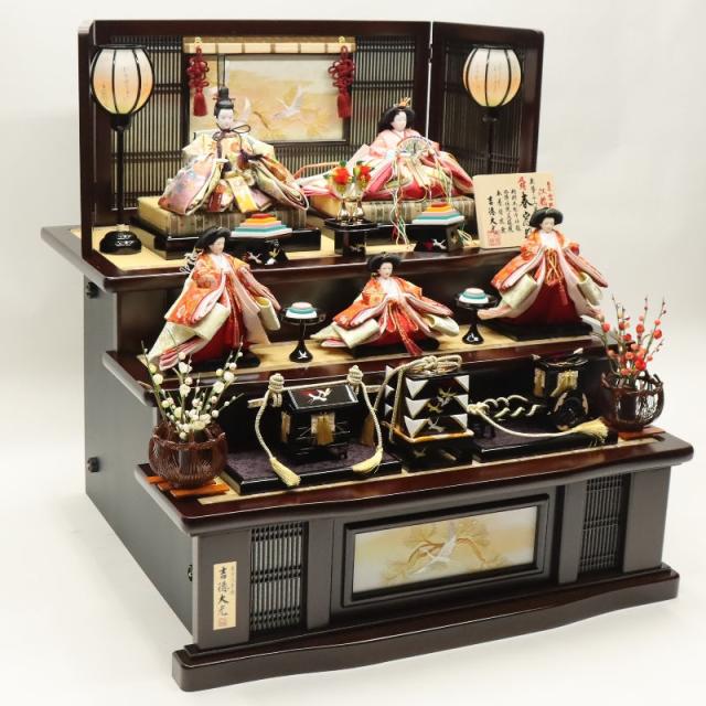 雛人形 御所車 五人飾り 三五 茶子 雛人形 御所車 五人飾り 三五 茶子 雛人形】三五親王飾り 御雛
