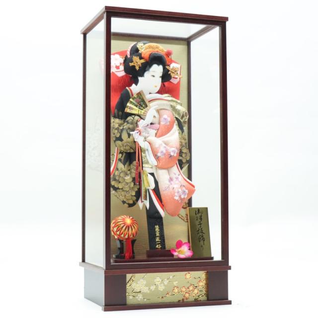 羽子板 ケース飾り 花梨 20号 匠一好 高さ79cm 花梨塗ケース (2024-