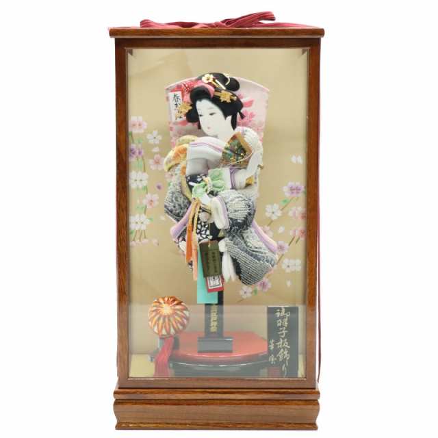 羽子板 ケース飾り 和泉 13号 絞り 高さ55cm 木目ケース (2024-ys181) ケース入り お正月飾り 初節句 お祝いの通販は