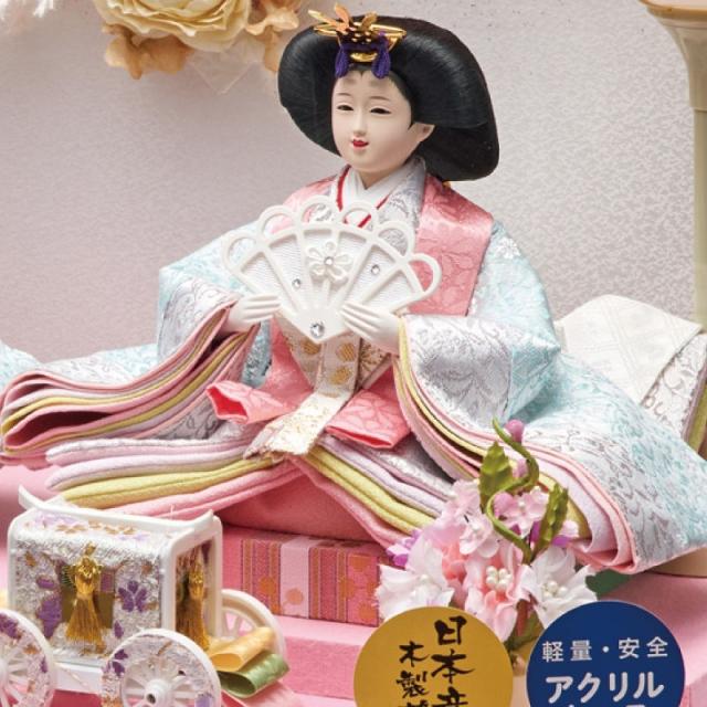 雛人形 ケース飾り ひまり 小三五 親王飾り 幅49cm R型 アクリルケース