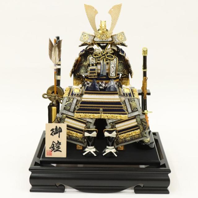 注文 五月人形 鎧ケース飾り ガラスケース入り 五月人形 ガラスケース