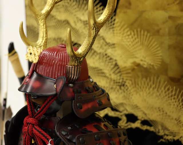 五月人形 鎧飾り平飾 雄山作 7号 蒼士 真田幸村 研出松月 2025-tb128 幅69cm 戦国武将  端午の節句 節句 お祝い インテリアの通販は