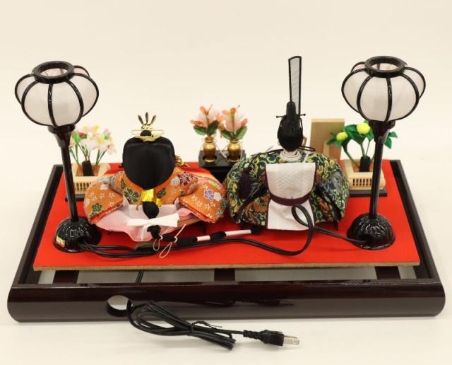 雛人形　桃の節句　雛道具　黒塗かなで　巻物付き 雛人形 桃の節句 雛道具 黒塗かなで 巻物付き