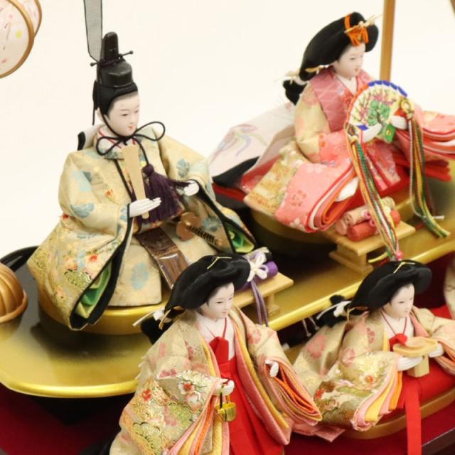 アウトレット品 雛人形 親王単品 人形のみ 九番親王 盛上金彩刺繍 赤毛せん・親王台付き 24a-ya-0120 アウトレット品 雛人形 人形単品 九番 親王 玉台付 2人 (25a-ya-0150