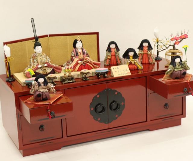 木目込み雛人形　やよい雛 木目込み雛人形 やよい雛 木目込 弥生雛 彩色（やよいびな） - 人形の