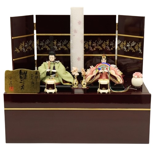 ひな人形収納型2人飾り 雛人形収納飾りが安い ～広島市の人形問屋十二段屋