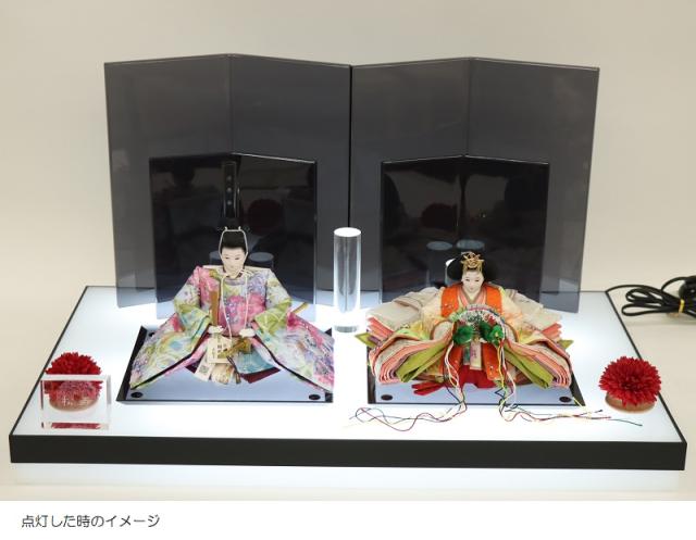 雛人形 親王平飾り 雛（ひな） 小出松寿 京十一番 親王 スワロフスキーlight blue スモークアクリルセット 2025-tg054 幅66cm 平飾り 2人 ひな人形 お雛様 桃の節句 節句 お祝い インテリアの通販は