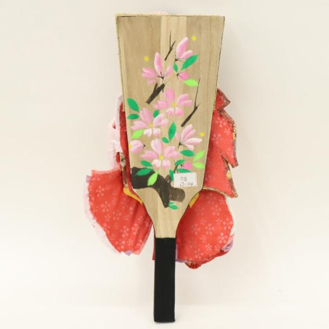 羽子板 ケース飾り るな 13号 高さ51.5cm 立体振袖 黒塗り 嵯峨