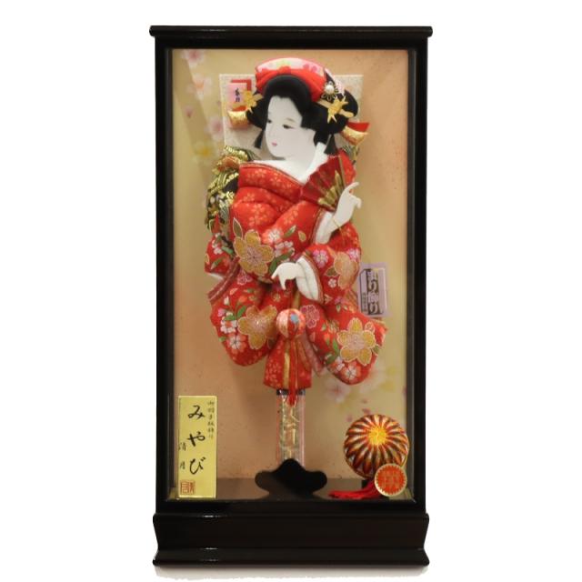 羽子板 ケース飾り そら 15号 高さ58cm 花小町振袖 まり 黒塗り みやびケース (2025-ts040) 押絵振袖羽子板 ケース入り お正月飾りの通販はその他季節行事