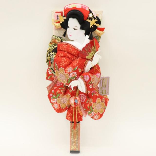 羽子板 ケース飾り そら 15号 高さ58cm 花小町振袖 まり 黒塗り みやびケース (2025-ts040) 押絵振袖羽子板 ケース入り お正月飾りの通販は