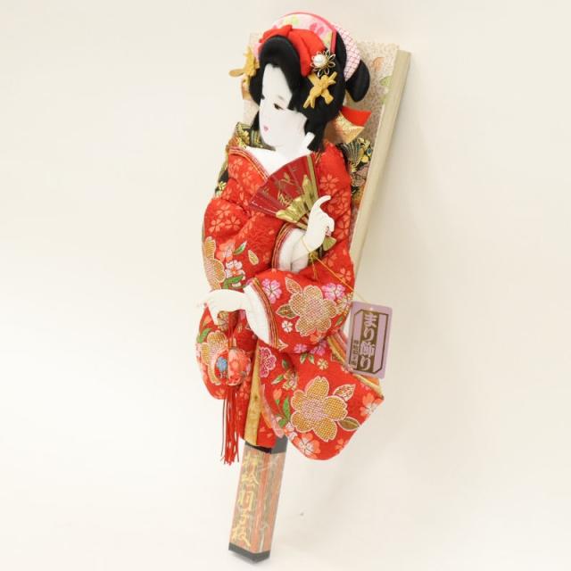 羽子板 ケース飾り そら 15号 高さ58cm 花小町振袖 まり 黒塗り みやびケース (2025-ts040) 押絵振袖羽子板 ケース入り お正月飾りの通販は