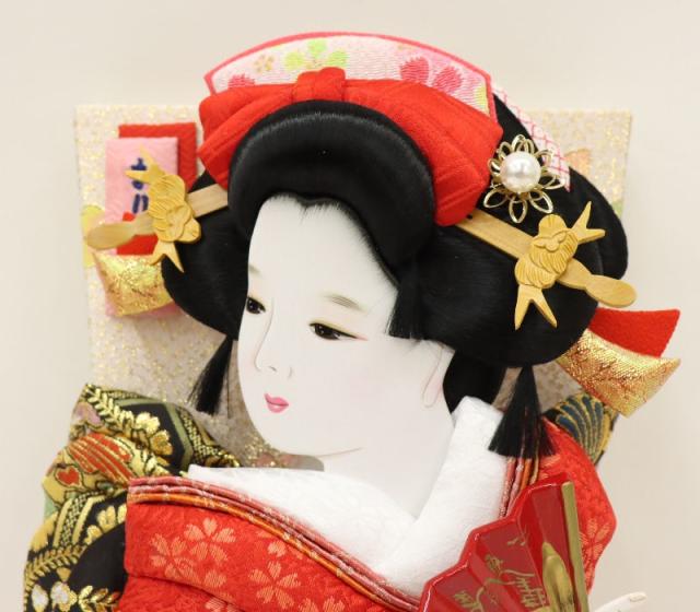 羽子板 ケース飾り そら 15号 高さ58cm 花小町振袖 まり 黒塗り みやびケース (2025-ts040) 押絵振袖羽子板 ケース入り お正月飾りの通販は