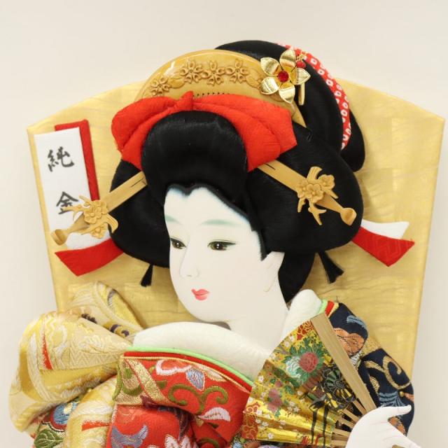 羽子板 ケース飾り こころ 13号 高さ57cm 正絹刺繍四季ぼかし 匠