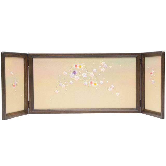 屏風15号刺繍屛風花丸柄