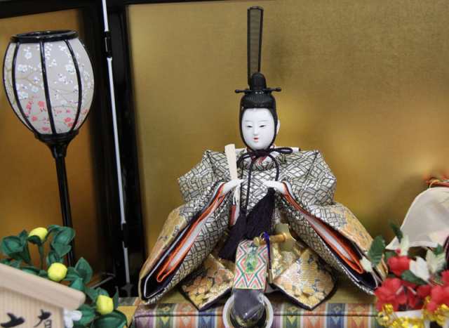 雛人形 京雛親王平飾り 安藤桂甫 本金 No.12 翔山頭 hn208 1hs1850 幅85cm 新金箔屏風 2人 (213to1866) ひな人形 雛祭