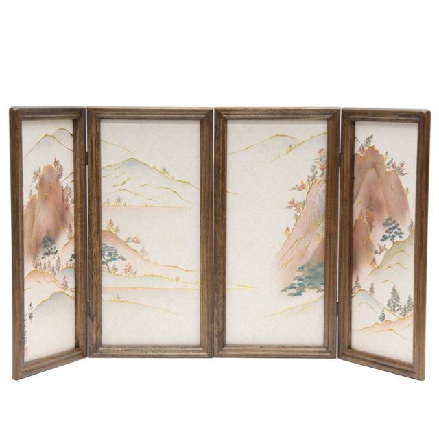 五月人形　金屏風　23号 アウトレット品 五月人形五月屏風 屏風のみ 23号 金彩山水 桐枠