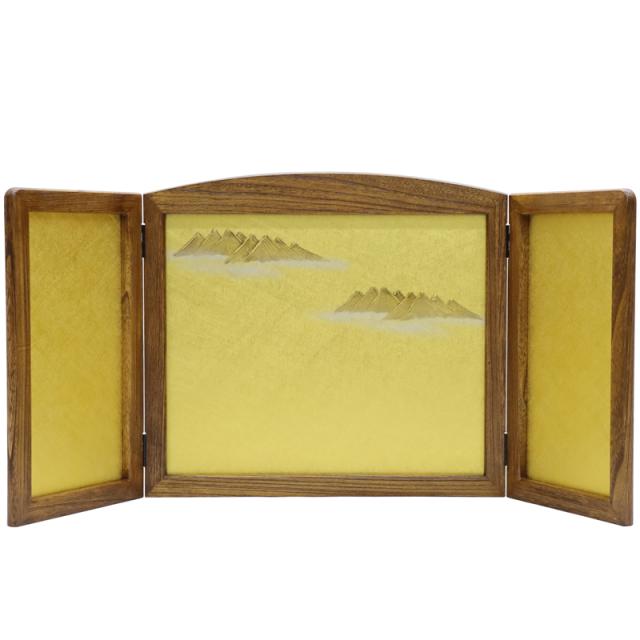 アウトレット品 五月人形五月屏風 屏風のみ 15号 金栄箔 連山 古代 まどか  幅98cm (22a-ya-1319) インテリア ディスプレイ 見切処分品の通販は