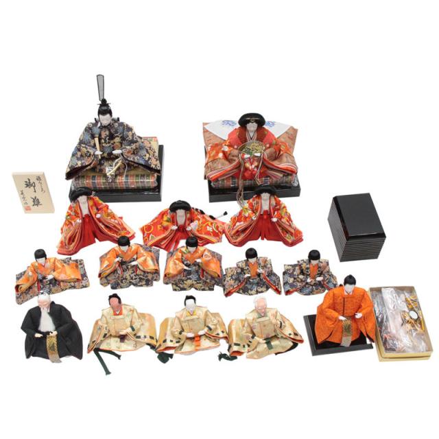 アウトレット品 雛人形十五人揃 人形のみ 337108B 飾り幅105〜120cm 七段飾り用人形単体 殿幅33cm (22a-ya-1601) インテリア ディスプレイ 見切処分品の通販は 98,670円