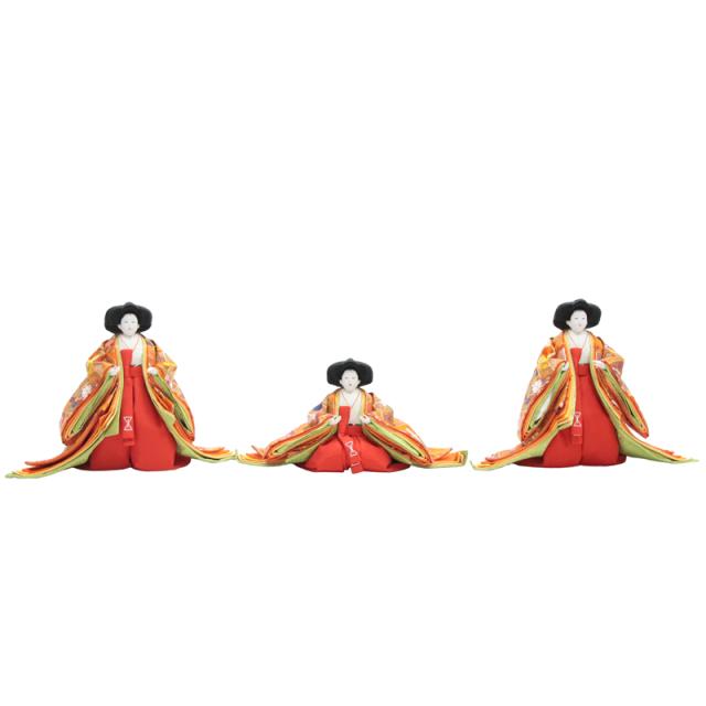雛人形『三人官女』日本人形 美品 高さ約26cm S1262【雛人形】三