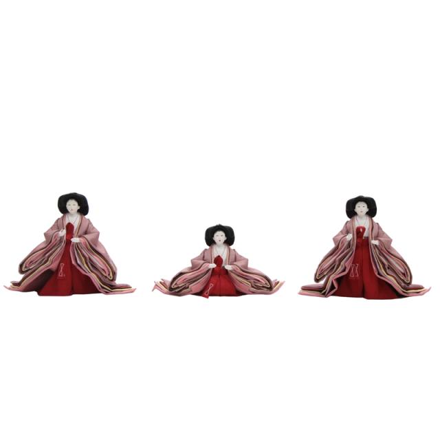 アウトレット品 雛人形三人官女単体 人形のみ 小三五官女 飾り幅90〜105cm 友禅花/紫 6C-47B 官女幅29cm (22a-ya-1660) インテリア ディスプレイ 見切処分品の通販は 8,036円