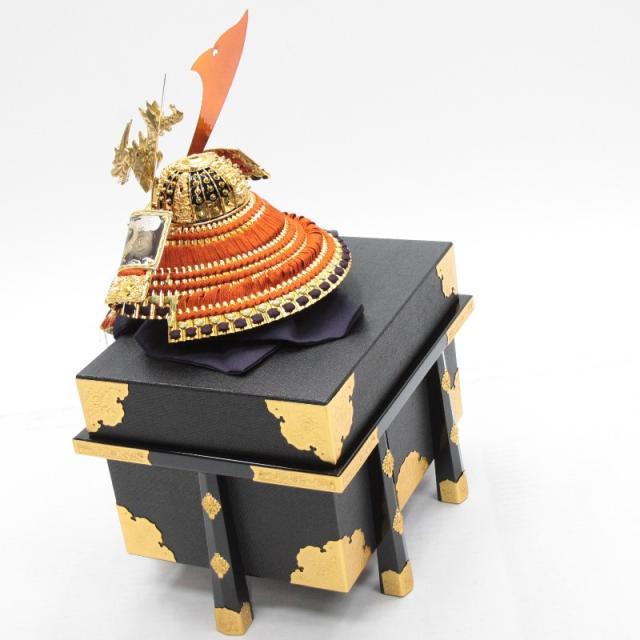 アウトレット品 五月人形兜 単品 15号 京兜 彫金 櫃付 高さ58cm (22a-ya-2432) インテリア ディスプレイ 見切処分品