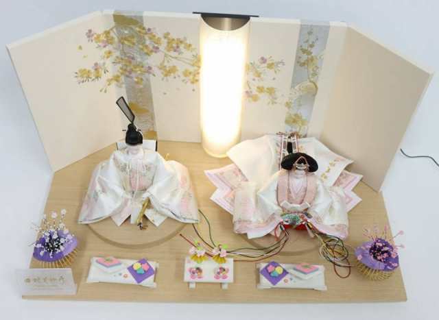 雛人形 親王平飾り 田村芙紗彦 菊菱線 薄桃重 熊倉基安頭 京十一番