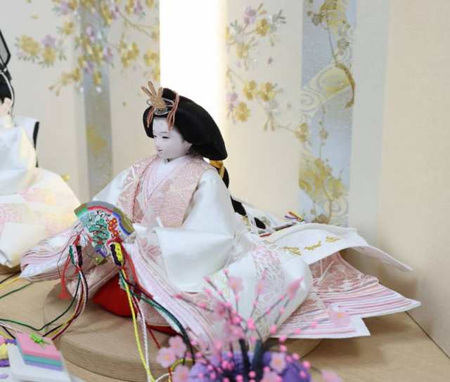 雛人形 親王平飾り 田村芙紗彦 菊菱線 薄桃重 熊倉基安頭 京十一番