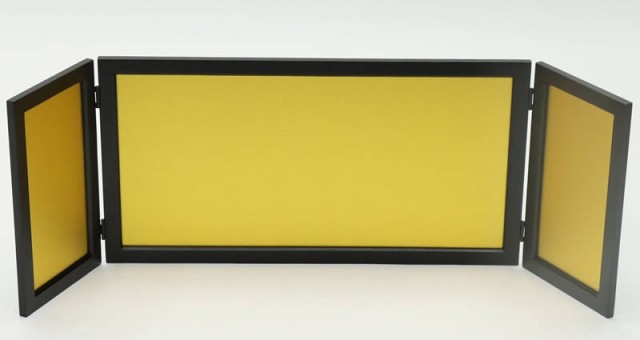 アウトレット品 雛人形 三月屏風 屏風のみ 8号 黒枠金屏風 三曲屏風 飾り幅60～65cm (23a-ya-0122) インテリア ディスプレイ  見切処分品の通販はau PAY マーケット - ちぐさや
