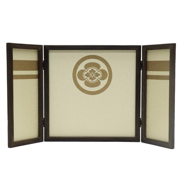 刺繍三つ折り焼桐屏風 飾台 セット 五月人形 子供の日 刺繍