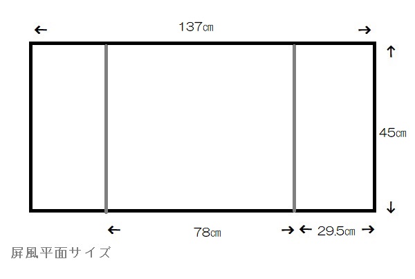 アウトレット品 屏風 屏風のみ 三曲屏風 山産 清流 幅100〜105cm (23a-ya-0235) インテリア ディスプレイ 見切処分品 その他季節行事
