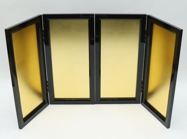 アウトレット品 屏風 屏風のみ 23号 四曲金屏風 23a-ya-0249