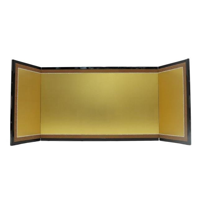 アウトレット品 屏風 屏風のみ 45cm 三曲屏風 新裏箔 幅95〜100cm (23a-ya-0313) インテリア ディスプレイ 見切処分品の通販は