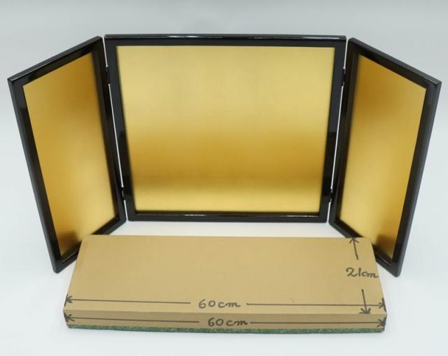 屏風 アウトレット品 屏風 屏風のみ 15号 三曲屏風 中 新裏箔 23a-ya-