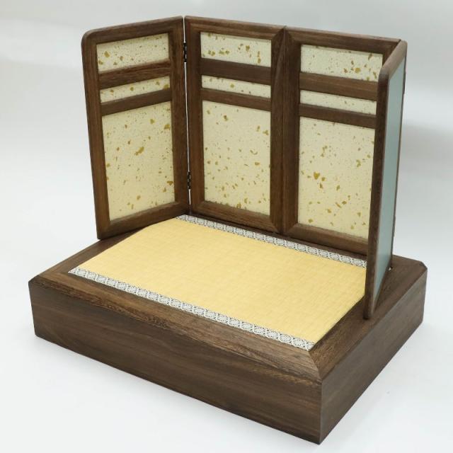 五月人形の屏風と台座 アウトレット品 五月人形 屏風台 台屏風セット 70cm 焼桐高床台 屏風