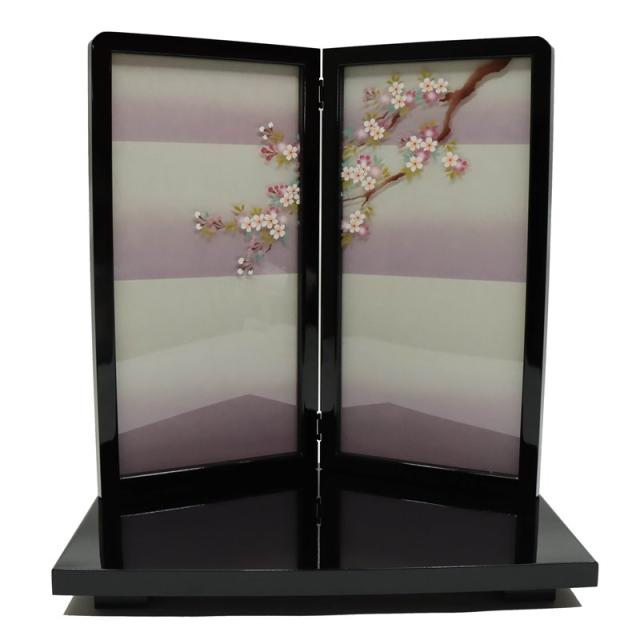 アウトレット品 屏風台 台屏風セット HU33-600 二曲屏風付 幅60cm (23a-
