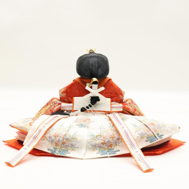 アウトレット品 雛人形 親王単品 人形のみ 九番親王 盛上金彩刺繍 赤毛せん・親王台付き 24a-ya-0120 アウトレット品 雛人形 人形単品 九番 親王 玉台付 2人 (25a-ya-0150