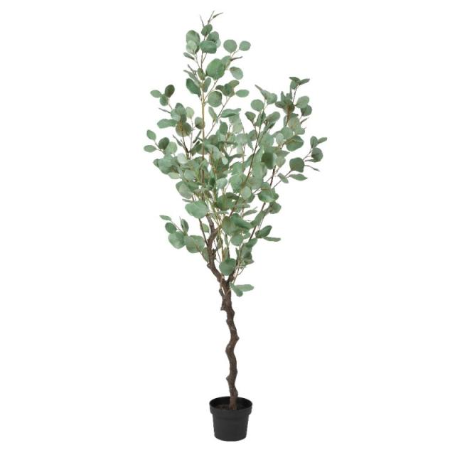 人工観葉植物 ユーカリ （ポット付き） グレイグリーン 高さ130cm （P282-a50967) （代引き不可） インテリアグリーン フェイクグリーンの通販は 20,736円