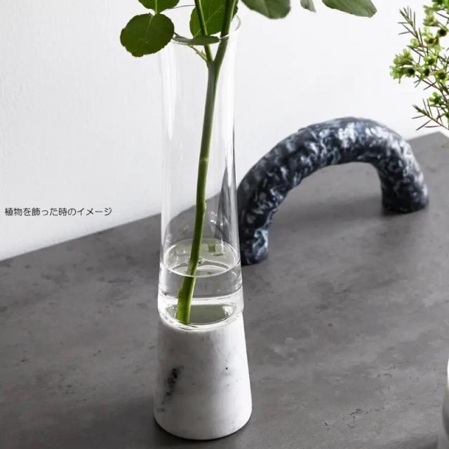 花瓶 フラワーベース Glass Flower+ digne ディーニュ white （1個入り） [777-156-010] [p9] ガラス （代引き不可） インテリア ディスプレイの通販は